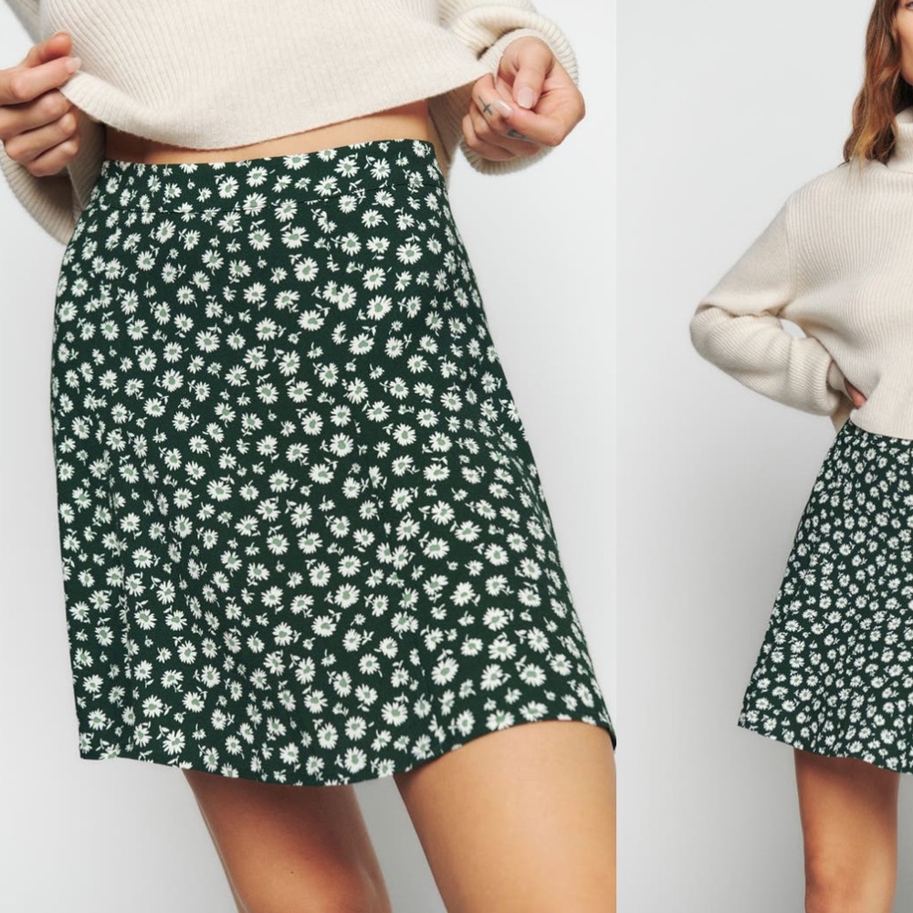 Reformation Floral Flouncy Skirt